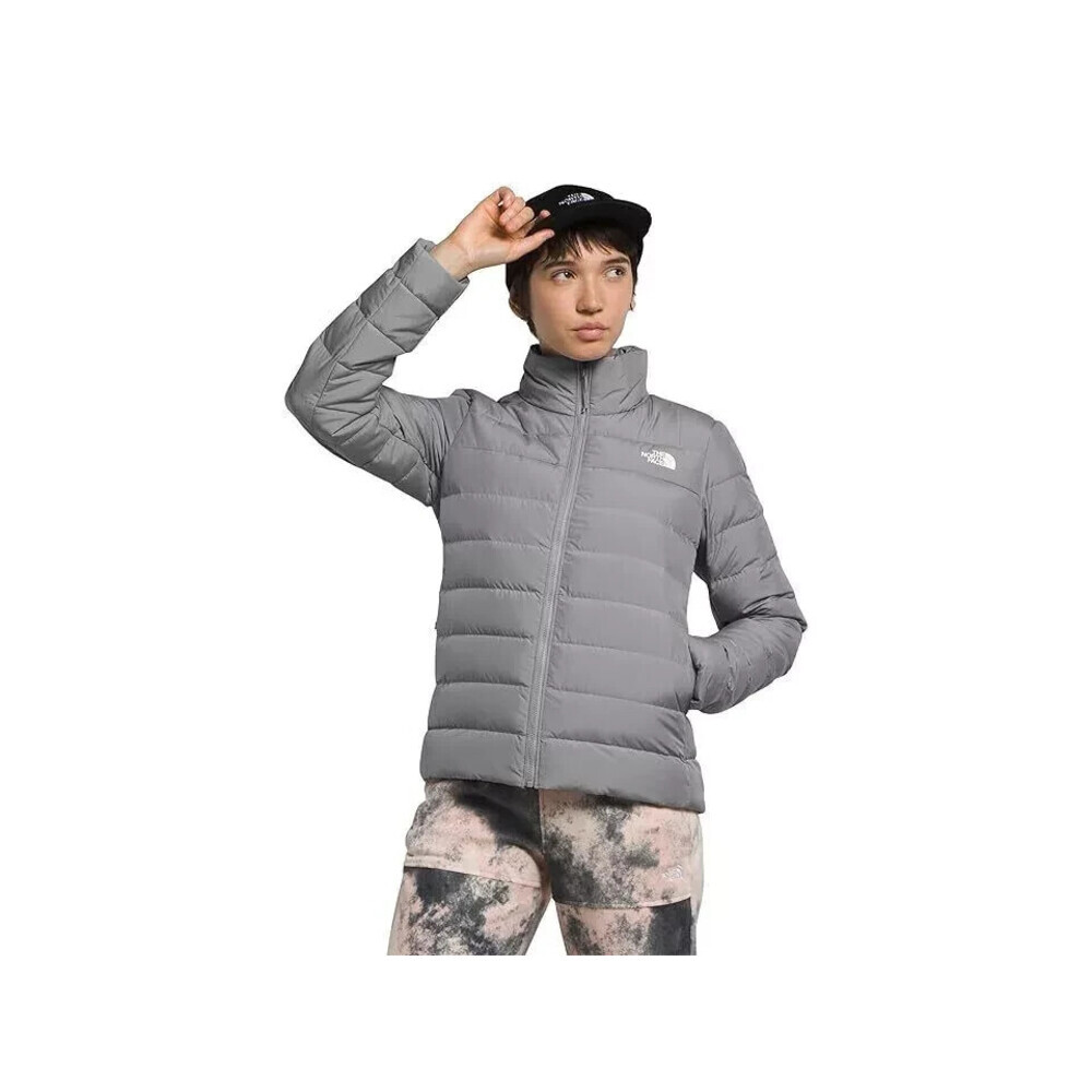 The North Face Aconcagua 3 Puffer Jacket Womens XS Gray Full Zip Classic APP1288